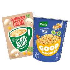 Alle cup-a-soup, good noodles , - pasta en - potatoes 